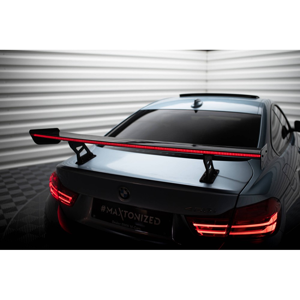 Carbon Spoiler With Internal Brackets Uprights + LED BMW 4 F32 / 4 F32 M-Pack Coupe