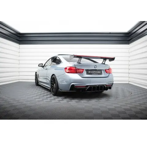Carbon Spoiler With Internal Brackets Uprights + LED BMW 4 F32 / 4 F32 M-Pack Coupe