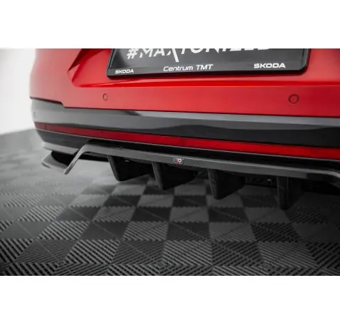 Arriere Splitter (avec une barre verticale) Skoda Enyaq Coupe iV RS