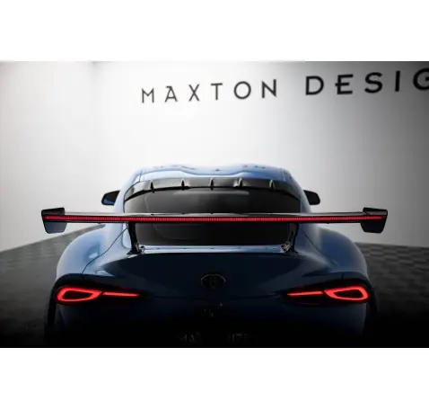 Carbon Spoiler With External Brackets Uprights + LED Toyota Supra Mk5