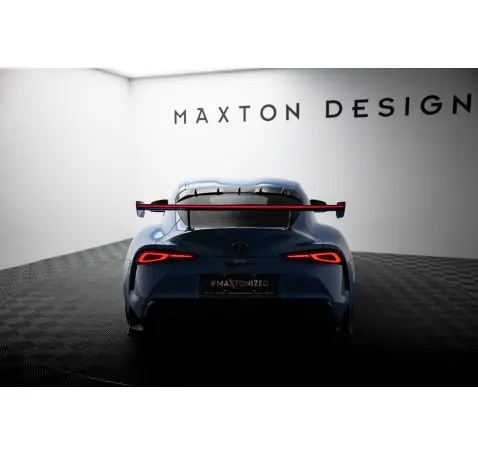 Carbon Spoiler With External Brackets Uprights + LED Toyota Supra Mk5