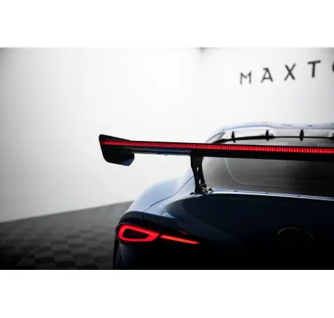 Carbon Spoiler With External Brackets Uprights + LED Toyota Supra Mk5