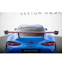 Carbon Spoiler With External Brackets Uprights + LED Toyota Supra Mk5