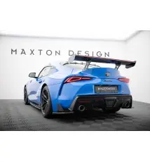 Carbon Spoiler With External Brackets Uprights + LED Toyota Supra Mk5