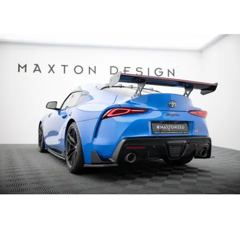 Carbon Spoiler With External Brackets Uprights + LED Toyota Supra Mk5