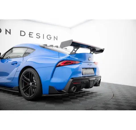 Carbon Spoiler With External Brackets Uprights + LED Toyota Supra Mk5