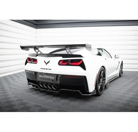 Carbon Spoiler With Internal Brackets Uprights Chevrolet Corvette Stingray / Grand Sport C7