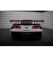 Carbon Spoiler With Internal Brackets Uprights + LED Chevrolet Corvette Stingray / Grand Sport C7