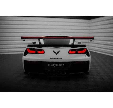 Carbon Spoiler With Internal Brackets Uprights + LED Chevrolet Corvette Stingray / Grand Sport C7