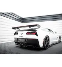 Carbon Spoiler With Internal Brackets Uprights + LED Chevrolet Corvette Stingray / Grand Sport C7