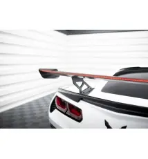 Carbon Spoiler With Internal Brackets Uprights + LED Chevrolet Corvette Stingray / Grand Sport C7