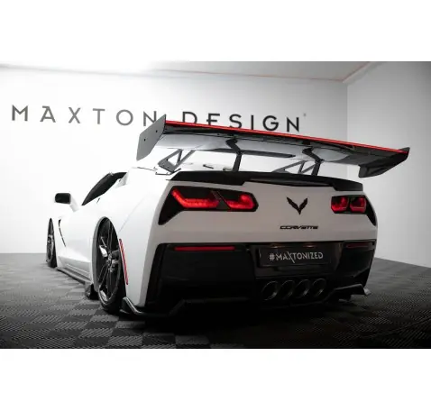 Carbon Spoiler With Upper Swan Mounting + LED Chevrolet Corvette Stingray / Grand Sport C7