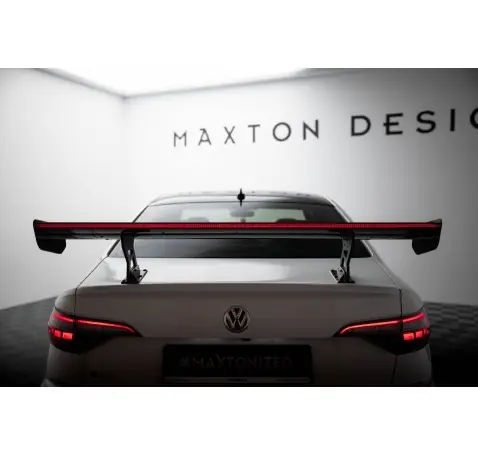 Carbon Spoiler With Internal Brackets Uprights + LED Volkswagen Jetta GLI Mk7