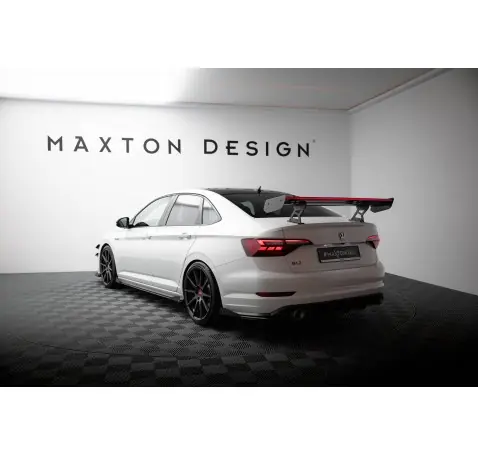 Carbon Spoiler With Internal Brackets Uprights + LED Volkswagen Jetta GLI Mk7