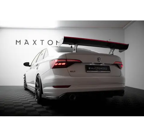 Carbon Spoiler With Internal Brackets Uprights + LED Volkswagen Jetta GLI Mk7