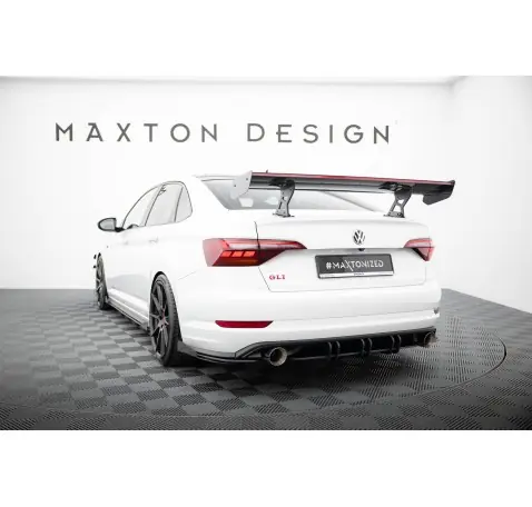Carbon Spoiler With Internal Brackets Uprights + LED Volkswagen Jetta GLI Mk7