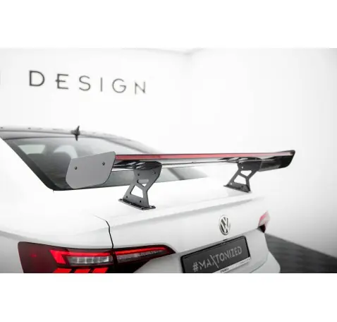 Carbon Spoiler With Internal Brackets Uprights + LED Volkswagen Jetta GLI Mk7