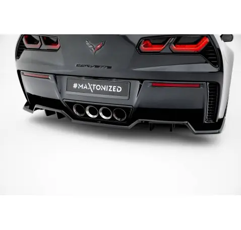 Central Arriere Splitter (avec une barre verticale) Chevrolet Corvette Z06 C7