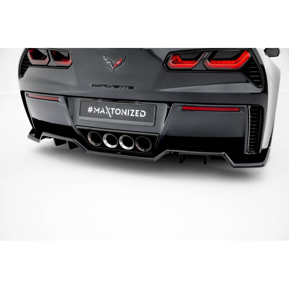 Central Arriere Splitter (avec une barre verticale) Chevrolet Corvette Z06 C7