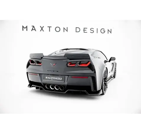 Central Arriere Splitter (avec une barre verticale) Chevrolet Corvette Z06 C7