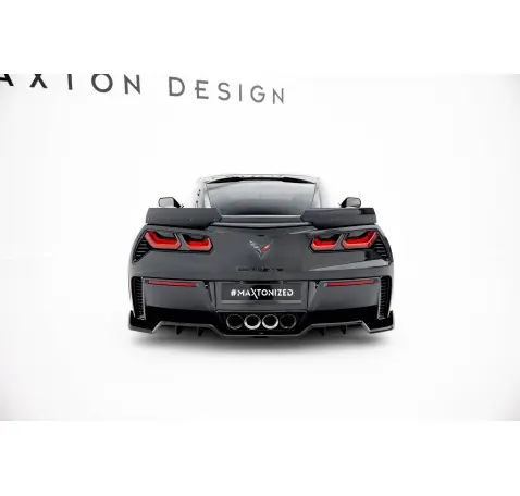 Central Arriere Splitter (avec une barre verticale) Chevrolet Corvette Z06 C7