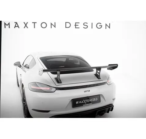 Carbon Spoiler With Internal Brackets Uprights V.1 Porsche 718 Cayman 982c