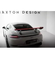 Carbon Spoiler With Internal Brackets Uprights V.1 + LED Porsche 718 Cayman 982c