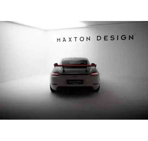 Carbon Spoiler With Internal Brackets Uprights V.1 + LED Porsche 718 Cayman 982c