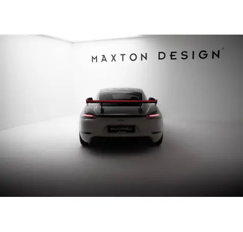 Carbon Spoiler With Internal Brackets Uprights V.1 + LED Porsche 718 Cayman 982c