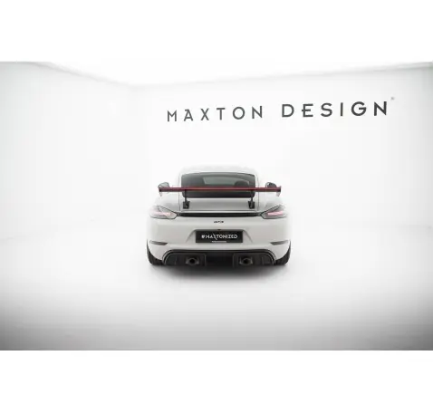 Carbon Spoiler With Internal Brackets Uprights V.1 + LED Porsche 718 Cayman 982c