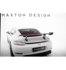 Carbon Spoiler With Internal Brackets Uprights V.1 + LED Porsche 718 Cayman 982c