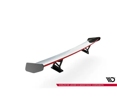 Carbon Spoiler With Internal Brackets Uprights V.1 + LED Porsche 718 Cayman 982c