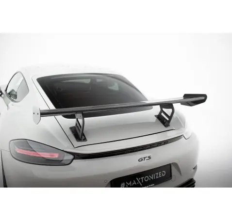 Carbon Spoiler With Internal Brackets Uprights V.2 Porsche 718 Cayman 982c