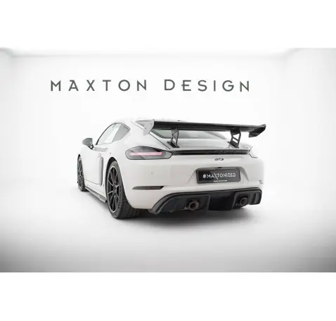 Carbon Spoiler With Internal Brackets Uprights V.2 Porsche 718 Cayman 982c