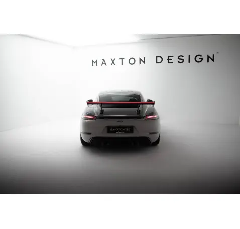 Carbon Spoiler With Internal Brackets Uprights V.2 + LED Porsche 718 Cayman 982c