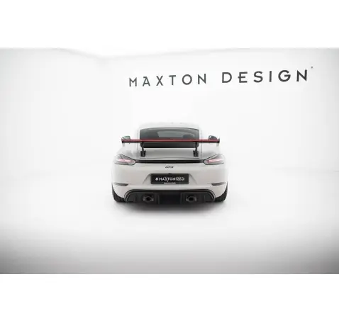 Carbon Spoiler With Internal Brackets Uprights V.2 + LED Porsche 718 Cayman 982c