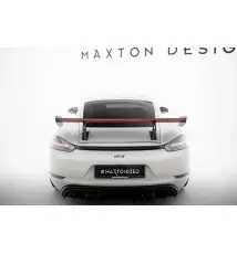 Carbon Spoiler With Internal Brackets Uprights V.2 + LED Porsche 718 Cayman 982c