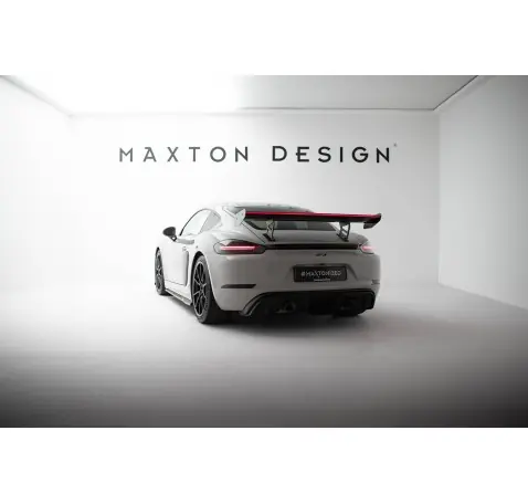 Carbon Spoiler With Internal Brackets Uprights V.2 + LED Porsche 718 Cayman 982c