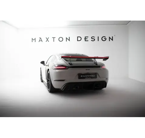 Carbon Spoiler With Upper Swan Mounting V.1 + LED Porsche 718 Cayman 982c