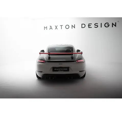 Carbon Spoiler With Upper Swan Mounting V.1 + LED Porsche 718 Cayman 982c
