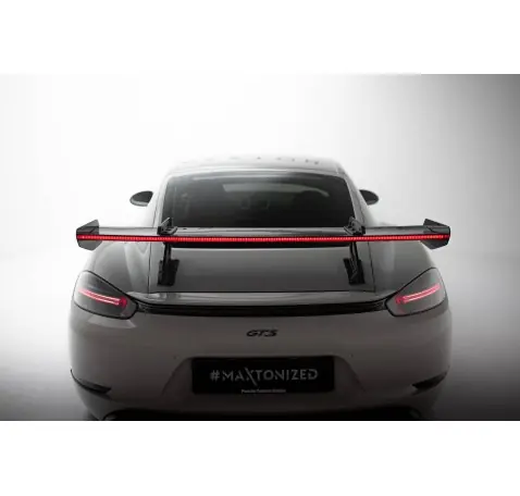 Carbon Spoiler With Upper Swan Mounting V.1 + LED Porsche 718 Cayman 982c