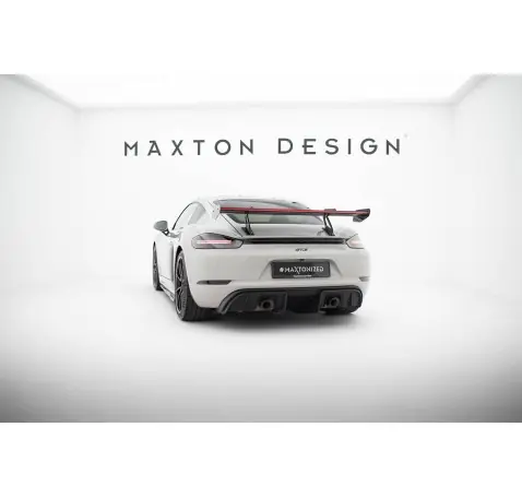 Carbon Spoiler With Upper Swan Mounting V.1 + LED Porsche 718 Cayman 982c