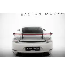 Carbon Spoiler With Upper Swan Mounting V.1 + LED Porsche 718 Cayman 982c