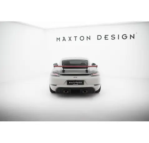 Carbon Spoiler With Upper Swan Mounting V.1 + LED Porsche 718 Cayman 982c