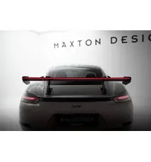 Carbon Spoiler With Upper Swan Mounting V.2 + LED Porsche 718 Cayman 982c