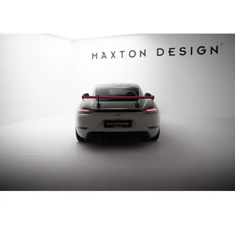 Carbon Spoiler With Upper Swan Mounting V.2 + LED Porsche 718 Cayman 982c