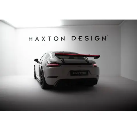 Carbon Spoiler With Upper Swan Mounting V.2 + LED Porsche 718 Cayman 982c