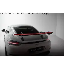 Carbon Spoiler With Upper Swan Mounting V.2 + LED Porsche 718 Cayman 982c