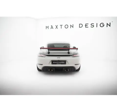Carbon Spoiler With Upper Swan Mounting V.2 + LED Porsche 718 Cayman 982c