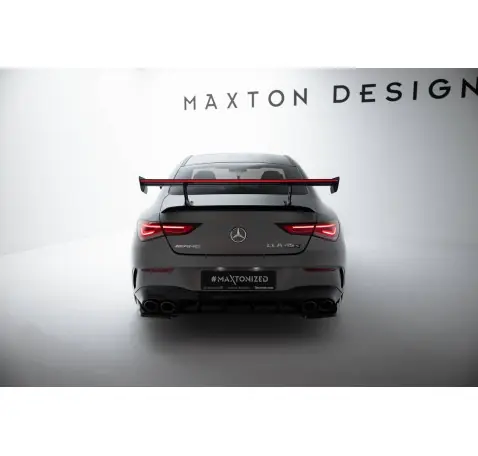 Carbon Spoiler With Internal Brackets Uprights + LED Mercedes-Benz CLA Coupe C118 / C118 Facelift